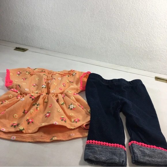 Little Lass Toddler Pant Suit Multicolored Orange Blue Pink Size 18 Months - Picture 5 of 6